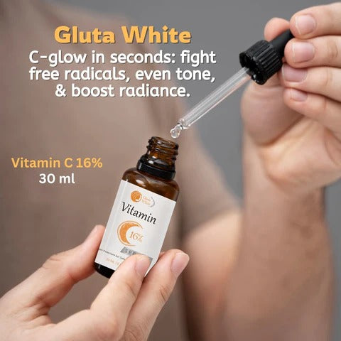 Vitamin C Serum For Face Glowing & Dark Spots | Gluta White Vitamin C 16% Serum | Best Quality Skin Care Serum | Serum For Glowing Serum – 30 Ml